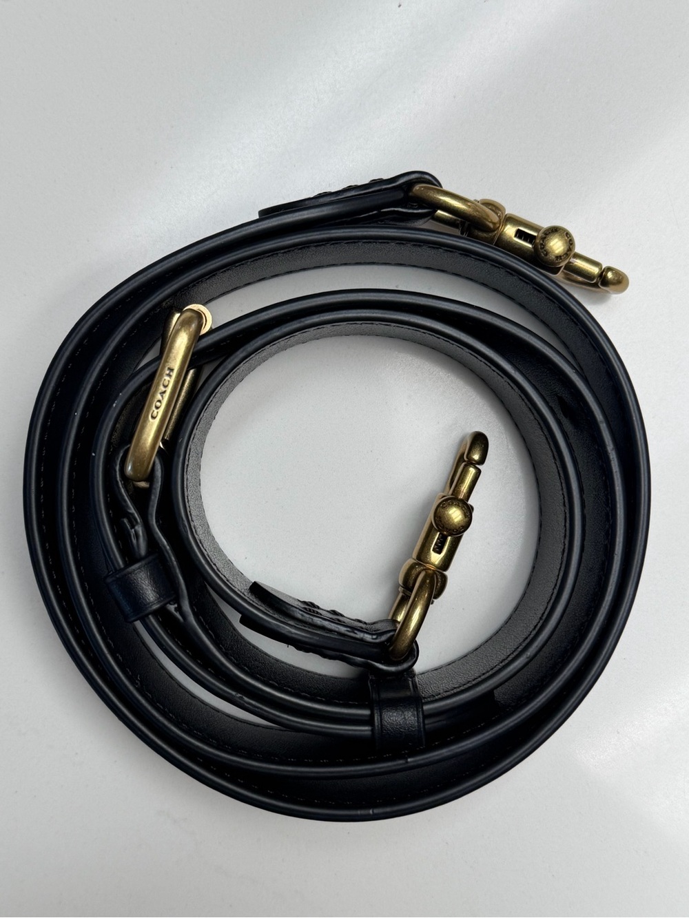 Coach Tabby 26 Black Leather & Brown Signature Canvas Crossbody with Gold 'C' - Picture 6 of 11